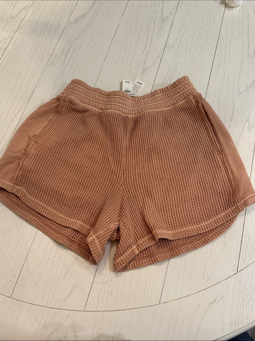 AERIE Women’s Waffle Knit High-Rise Shorts in Dusty Rose
